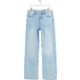 River Island Byxor & Shorts River Island High Waisted Relaxed Straight Leg Jeans - Blue