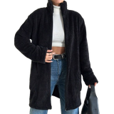 Dam - One Size Kappor & Rockar Shein Zip Up Drop Shoulder Teddy Coat