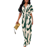 20 Jumpsuits & Overaller Shein Allover Print Batwing Sleeve Shirt Jumpsuit