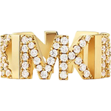 Michael Kors Ringar Michael Kors Precious Pavé Logo Ring - Gold/Transparent