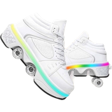 Pinkskattings@ Kid's LED Light up Roller Shoes - White