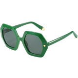 Grön - Svart Solglasögon Hches Polarized Hexagon Sunglasses Green