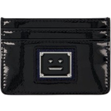 Polyester Korthållare Acne Studios Face Logo Card Holder - Black/Black
