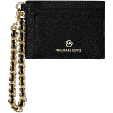 Michael Kors Svarta Korthållare Michael Kors Small Pebbled Leather Chain Card Case - Black
