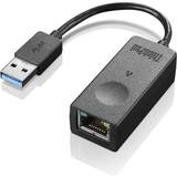Lenovo Rund Kablar Lenovo ThinkPad USB A 3.0 - RJ45 Ethernet Adapter M-F