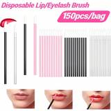 Transparenta Sminkborstar Shein 150 Disposable Mini Lip Brushes, Very Suitable For Applying Lipstick, Concealer, Eyeshadow, Removing Eyeliner Or Mascara Or Any Other Makeup Residue