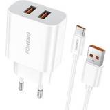 Mobilrengöring Foneng Fast charger 2x USB EU45 USB Type C cable