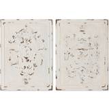 Konstharts Väggdekor Home ESPRIT Neoclassical Stripped Down White Väggdekor 58x80cm 2st