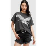 Kläder AllSaints Flite Briar Eagle Logo Acid Wash T-Shirt