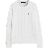 Polo Ralph Lauren Herr - Vinterjackor Tröjor Polo Ralph Lauren Cable Knit Sweater - White