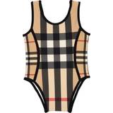 Burberry Baddräkter Burberry Nigella Mixed Check Swimsuit - Archive Beige