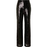 Paljetter Byxor & Shorts Selected Femme Alaia HW Long Sequins Pant - Black