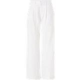 Dam - Plissering Byxor Gina Tricot Linen Trousers - White