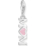Thomas Sabo Mom with Heart Charm Pendant - Silver/Pink