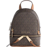Bruna - Kanvas Väskor Michael Kors Rhea Mini Logo Backpack - Brown
