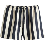 H&M Blend Pull On Shorts - Natural White/Blue Striped