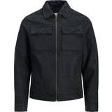 Parkasar - Skinnimitation Kläder Jack & Jones Rocky Payton Faux Leather Jacket - Black/Jet Black