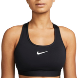 Nike Women's Swoosh Medium Support Padded Sports Bra - Black/White