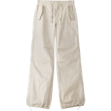 Dam Byxor & Shorts Bershka Loose Fit Trousers - Off White