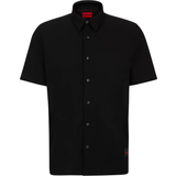 Bomull - Herr Skjortor Hugo Boss Ebor Short Sleeve Shirt - Black
