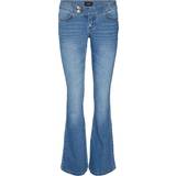 Blåa - Dam Jeans Vero Moda Sigi Flared Fit Jeans - Medium Blue Denim