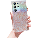 Guld - Samsung Galaxy S23 Mobilfodral NICRX Luxury Gradient Glitter Leopard print Case for Galaxy S23