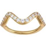 ByBiehl Wave Sparkle Ring Small - Gold/Transparent