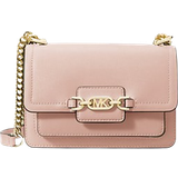 Rosa - Tryckknapp Axelremsväskor Michael Kors Heather Extra Small Leather Crossbody Bag - Soft Pink