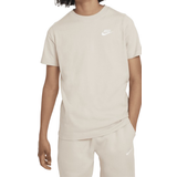 M T-shirts Nike Big Kid's Sportswear T-shirt - Sanddrift/White