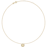 Tory Burch Miller Pavé Logo Delicate Necklace - Gold/Transparent