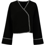 32 - Dam - Trenchcoats Ytterkläder Gina Tricot Blanket Stitch Jacket - Black