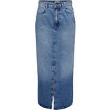 4 - Dam Kjolar Only Cilla Maxi Denim Skirt - Blue/Medium Blue Denim
