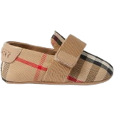 Bomull Tossor Burberry Check Cotton Blend Booties - Archive Beige