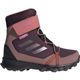 adidas KId's Terrex Snow Hook-And-Loop Cold Dry Winter Hiking Shoes - Shadow Maroon/Wonder Red/Pulse Lilac