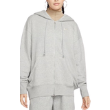 Nike Tröjor Nike Sportswear Phoenix Fleece Women's Oversized Zip Up Hoodie - Dark Gray Heather/Sail