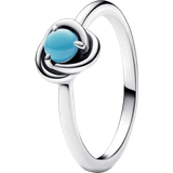 Pandora Ringar Pandora December Eternity Circle Ring - Silver/Turquoise