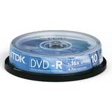 TDK Optisk lagring TDK DVD-R 4.7GB 16x Spindle 10-Pack