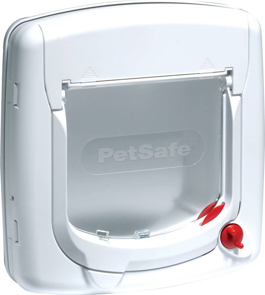 PetSafe Staywell Magnetic 4 Way Locking Deluxe Cat Flap White Cat Door 400EF 