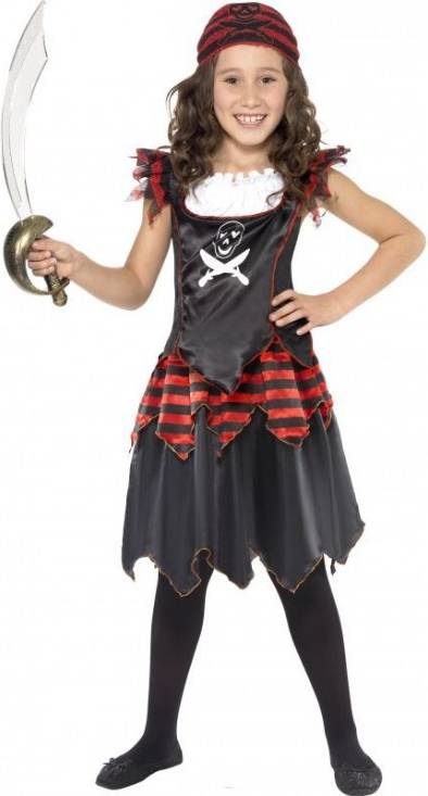 Bild på Smiffys Pirate Skull & Crossbones Girl Costume