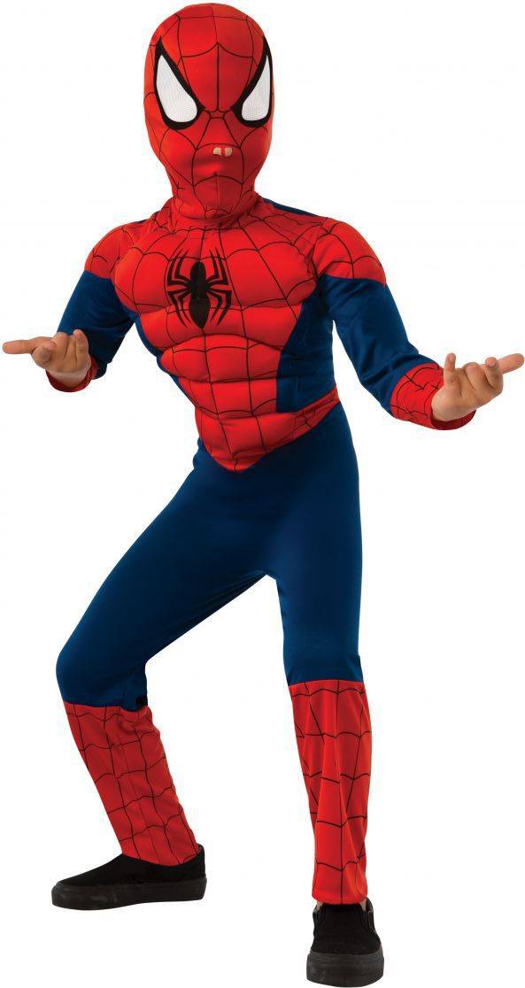 Bild på Rubies Deluxe Muscle Chest Kids Spiderman Costume