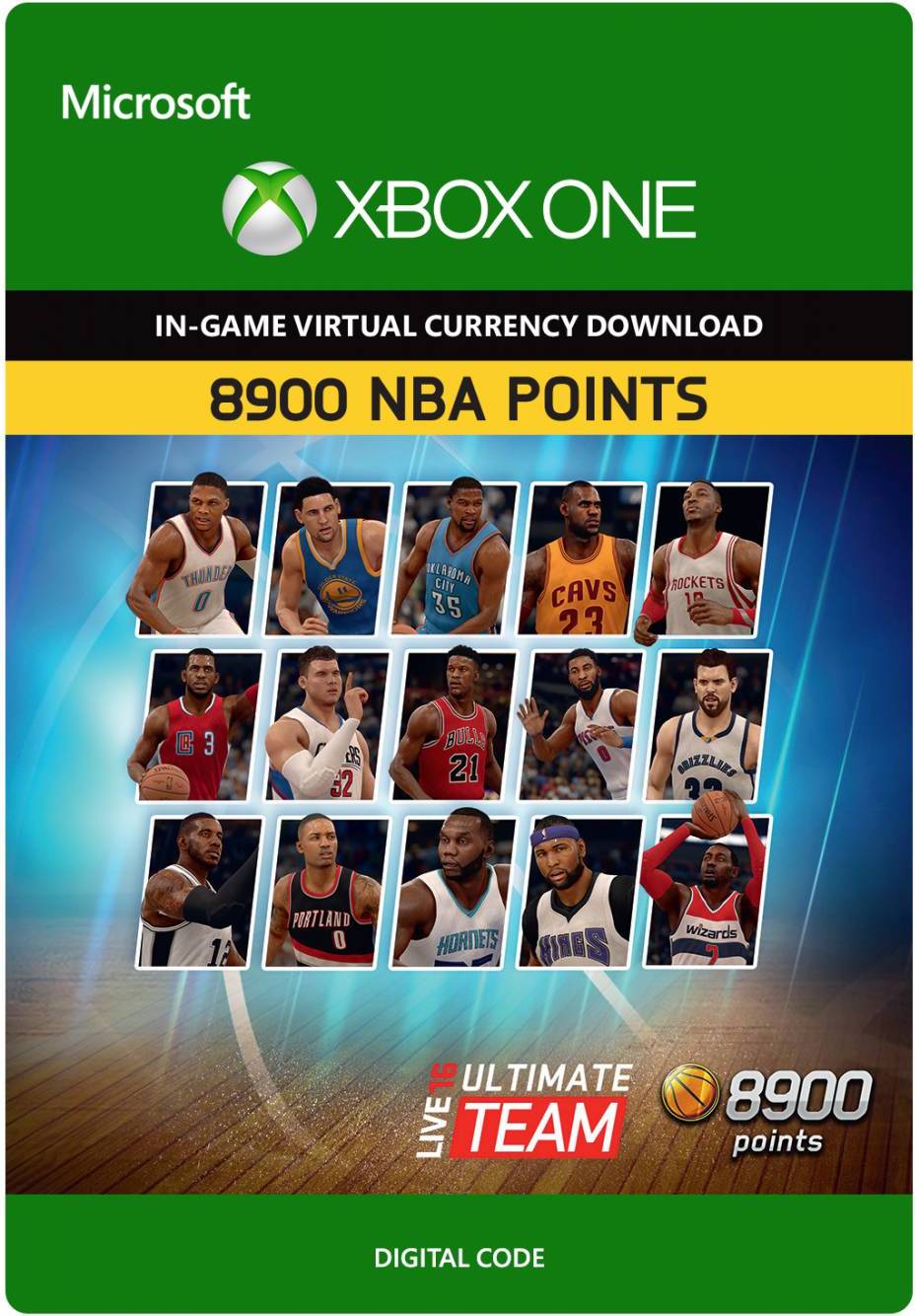  Bild på Electronic Arts Nba Live 16 - 8900 Points - Xbox One game pass / saldokort
