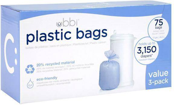  Bild på Ubbi Plastic Bags 75-pack blöjhink