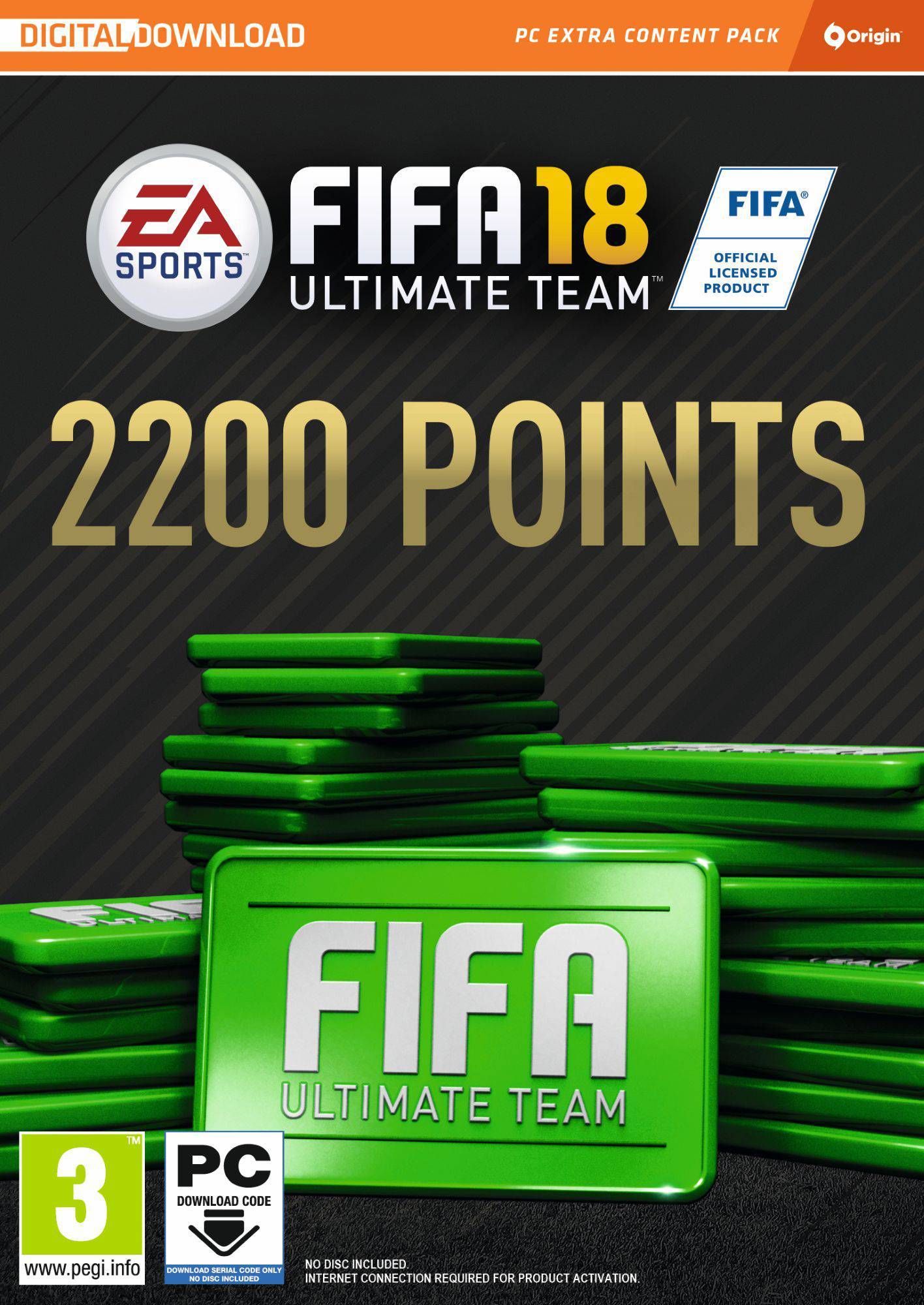  Bild på Electronic Arts FIFA 18 - 2200 Points - PC game pass / saldokort