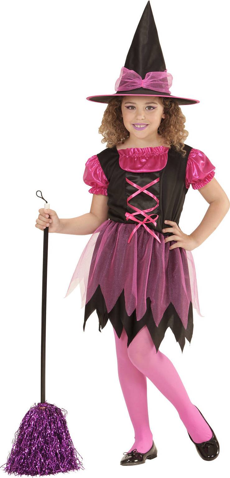 Bild på Widmann Flicker Witch Childrens Costume Pink