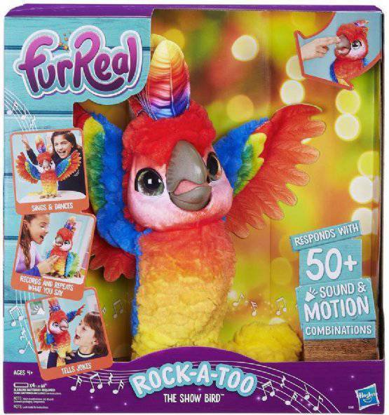 FurReal Rock-a-too The Show Bird Talking Moving Plush Fur Real Parrot Toy Ad3 for sale online 
