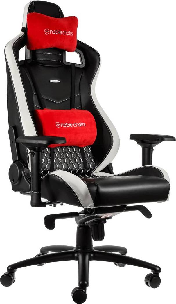  Bild på Noblechairs Epic Real Leather Gaming Chair - Black/White/Red gamingstol