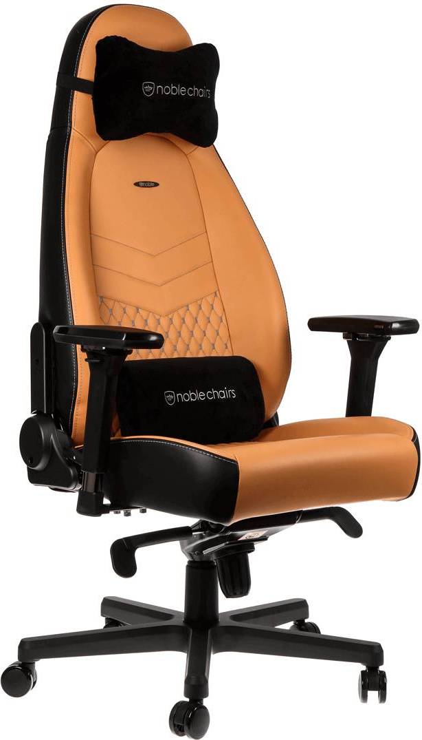  Bild på Noblechairs Icon Real Leather Gaming Chair - Black/Cognac gamingstol