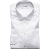 Formella skjortor Herrkläder Eton Super Slim Fit Solid Twill Shirt - White