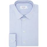 Formella skjortor Herrkläder Eton Super Slim Fit Point Collar Shirt - Light Blue