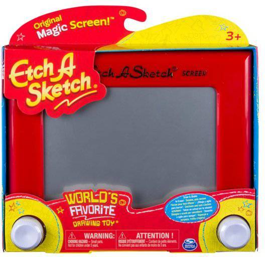 2-1/2" x 1-1/2" Screen Spin Master Pocket Etch-A-Sketch Mini Size Drawing Toy 